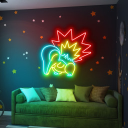Cyndaquil Pokemon Neon Sign