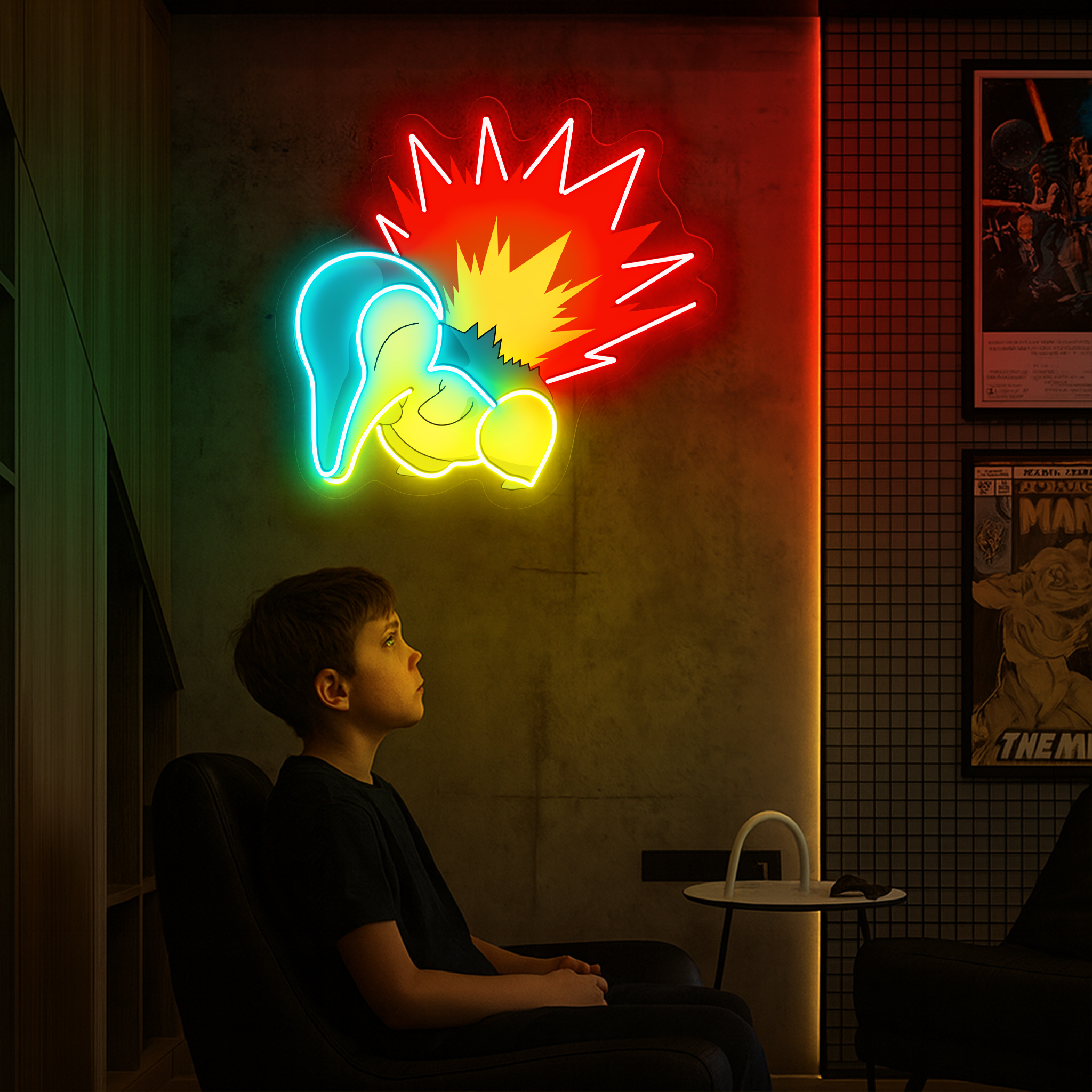 Cyndaquil Pokemon UV Sign