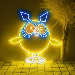 Pokemon Hoothoot Neon Sign