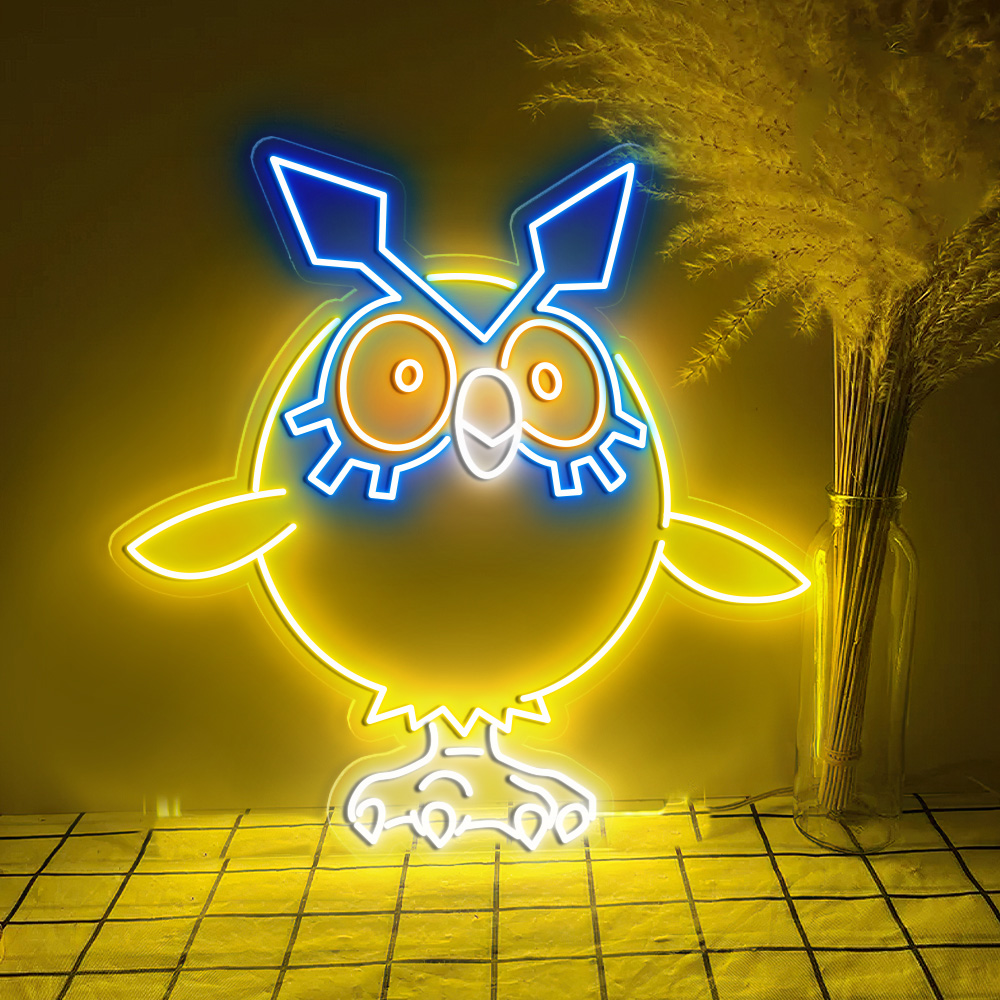 Pokemon Hoothoot Neon Sign