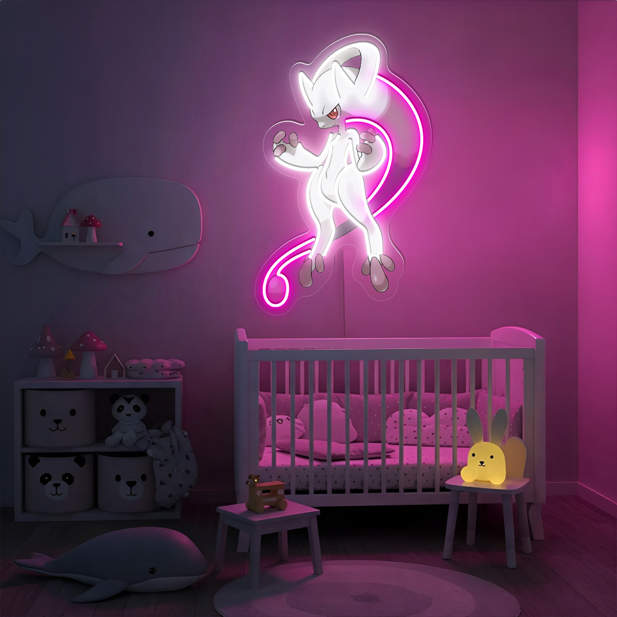 Pokemon Mewtwo UV Sign