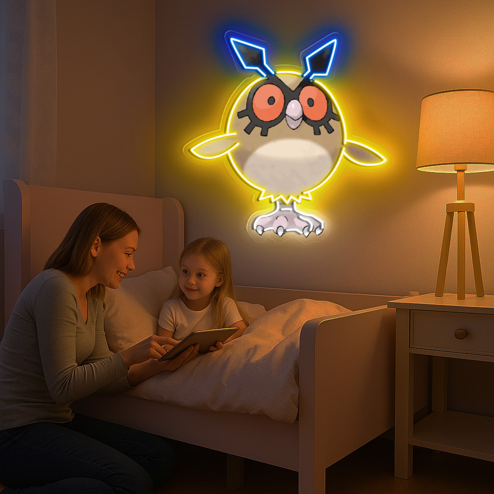 Pokemon Hoothoot UV Sign