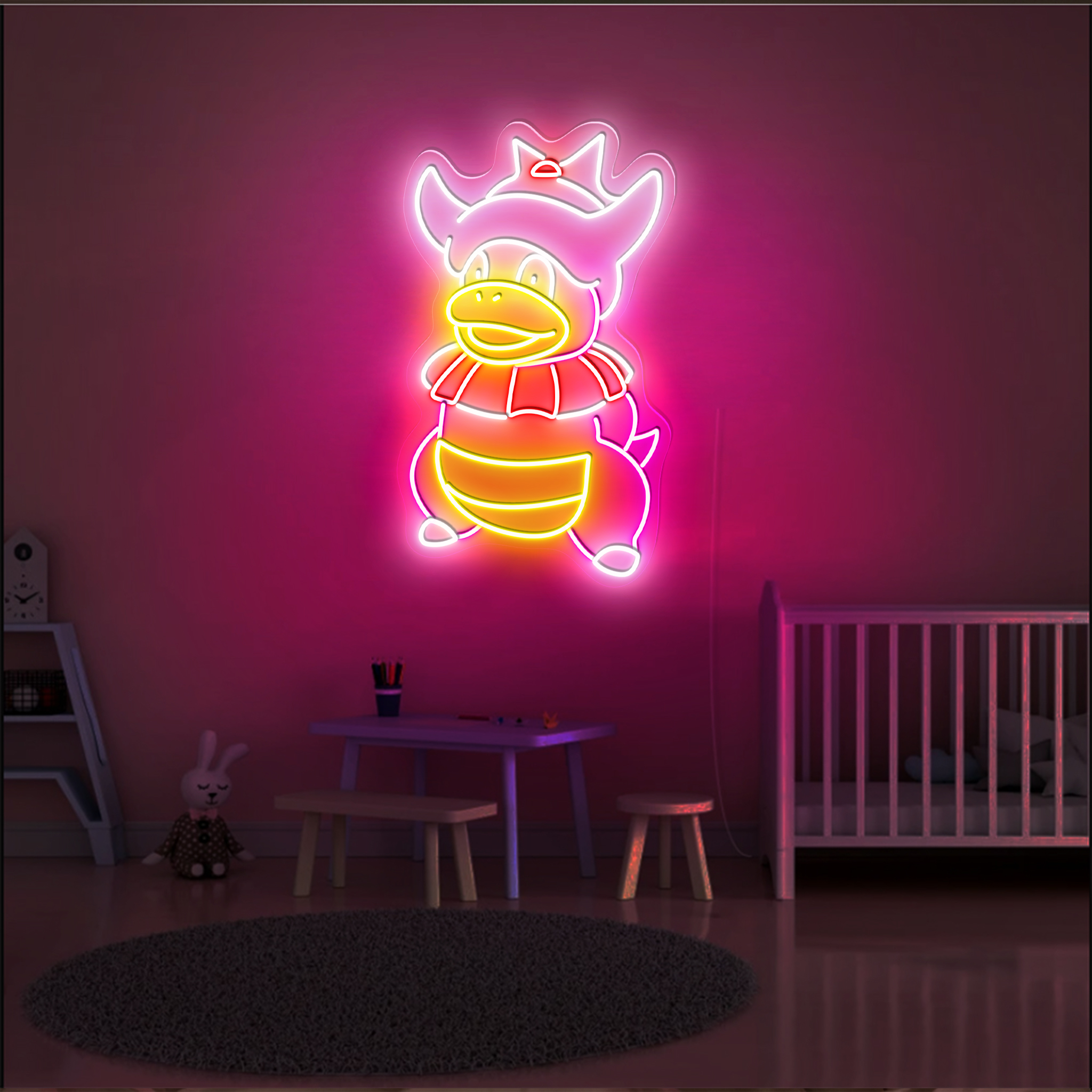 Slowking Pokemon Neon Sign