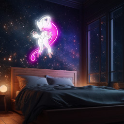 Pokemon Mewtwo UV Sign