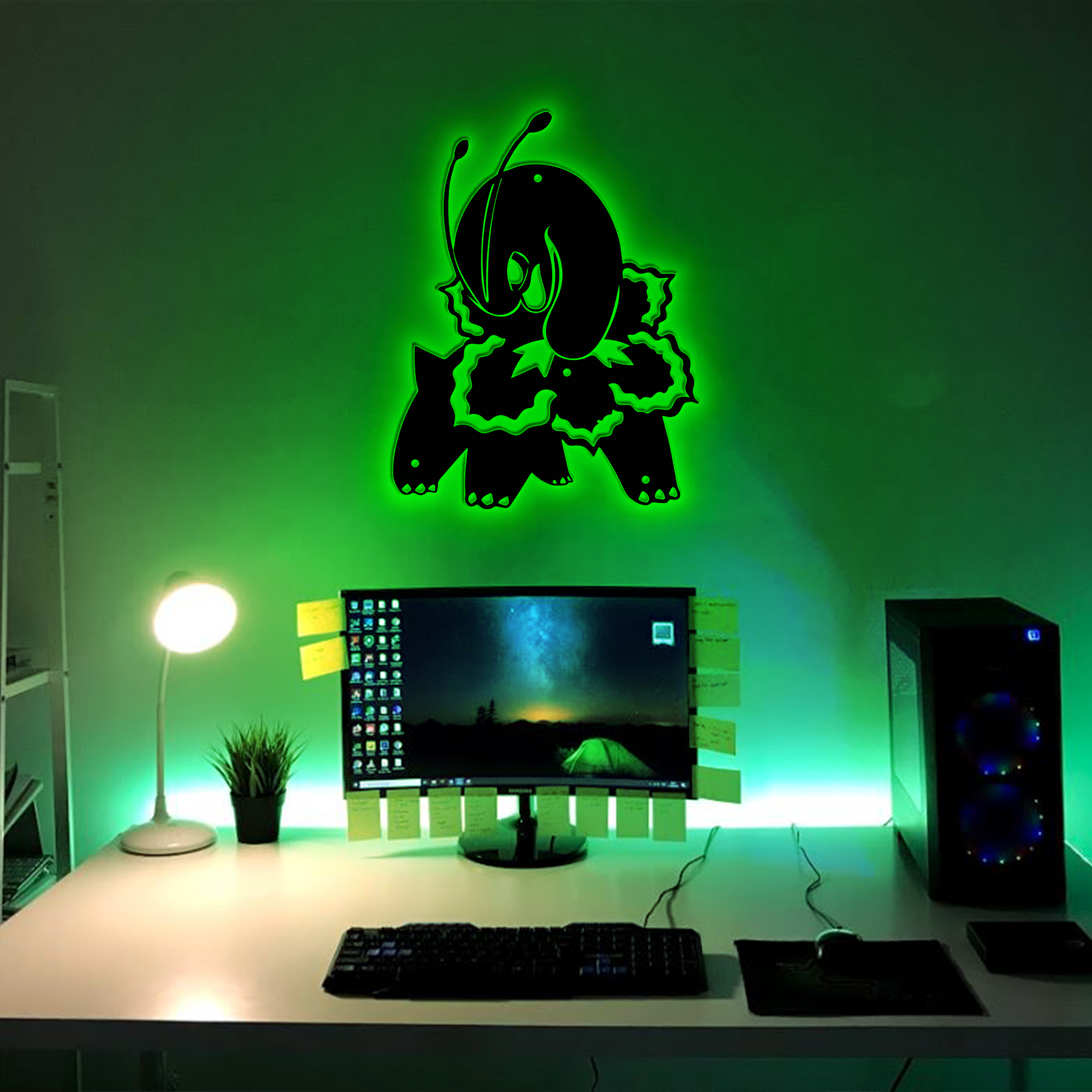 Meganium Pokemon Metal Sign