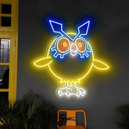 Pokemon Hoothoot Neon Sign