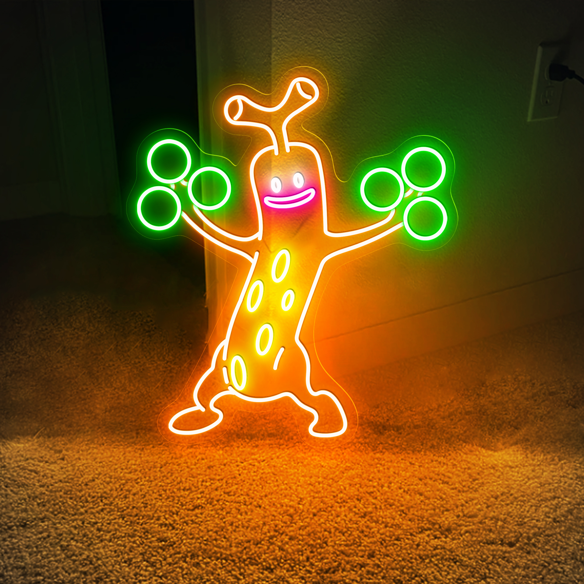 Sudowoodo Pokemon Neon Sign