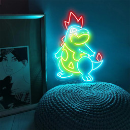 Pokemon Croconaw Neon Signs