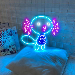Wooper Pokemon Neon Signs