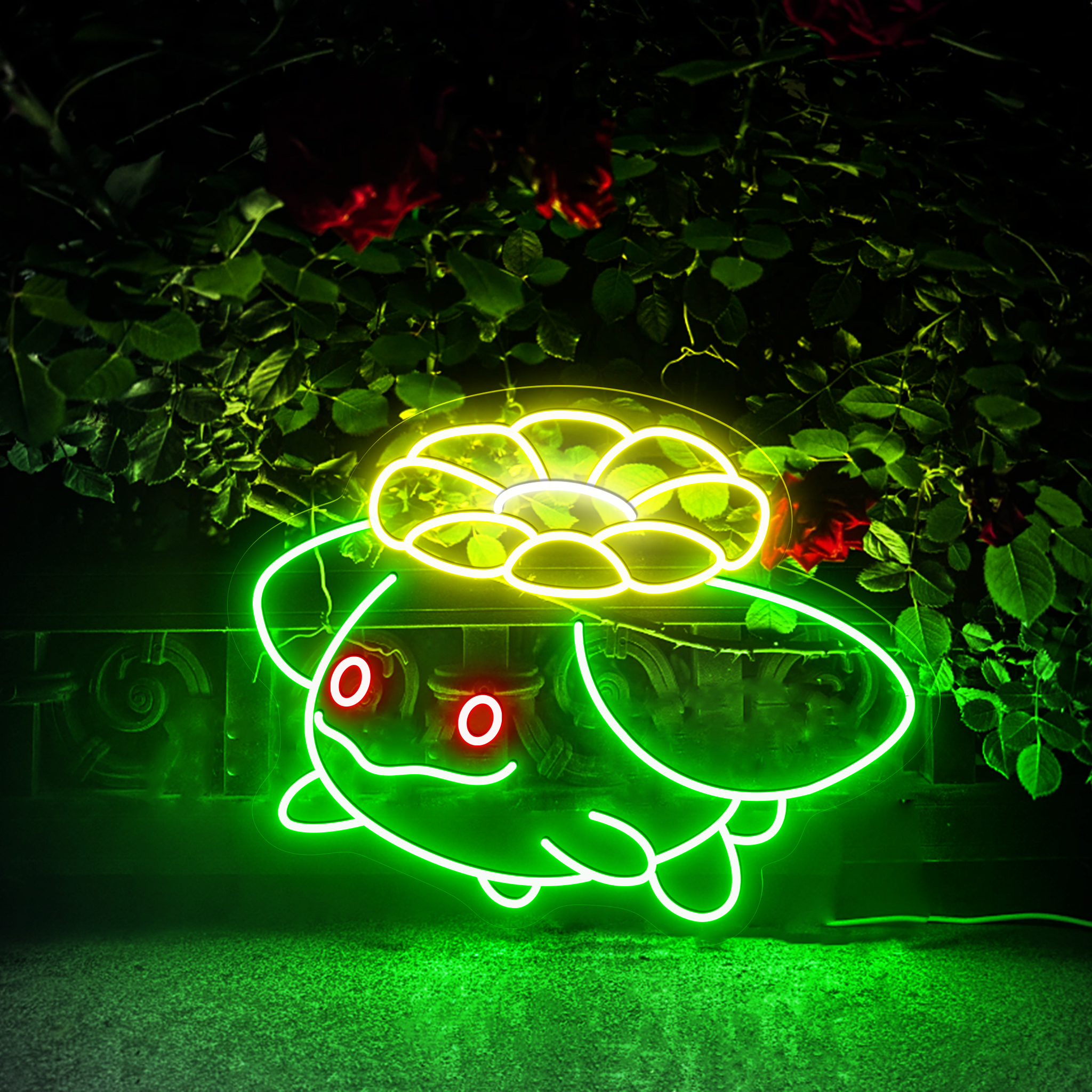 Skiploom Pokemon Neon Sign