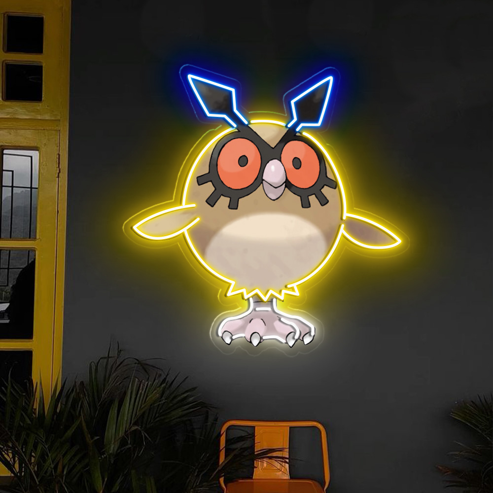 Pokemon Hoothoot UV Sign