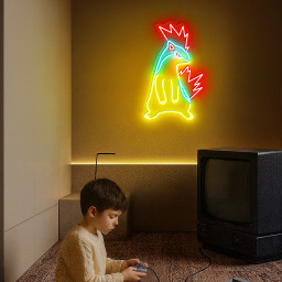 Pokemon Quilava Neon Signs