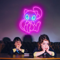 Mew Pokemon Neon Sign