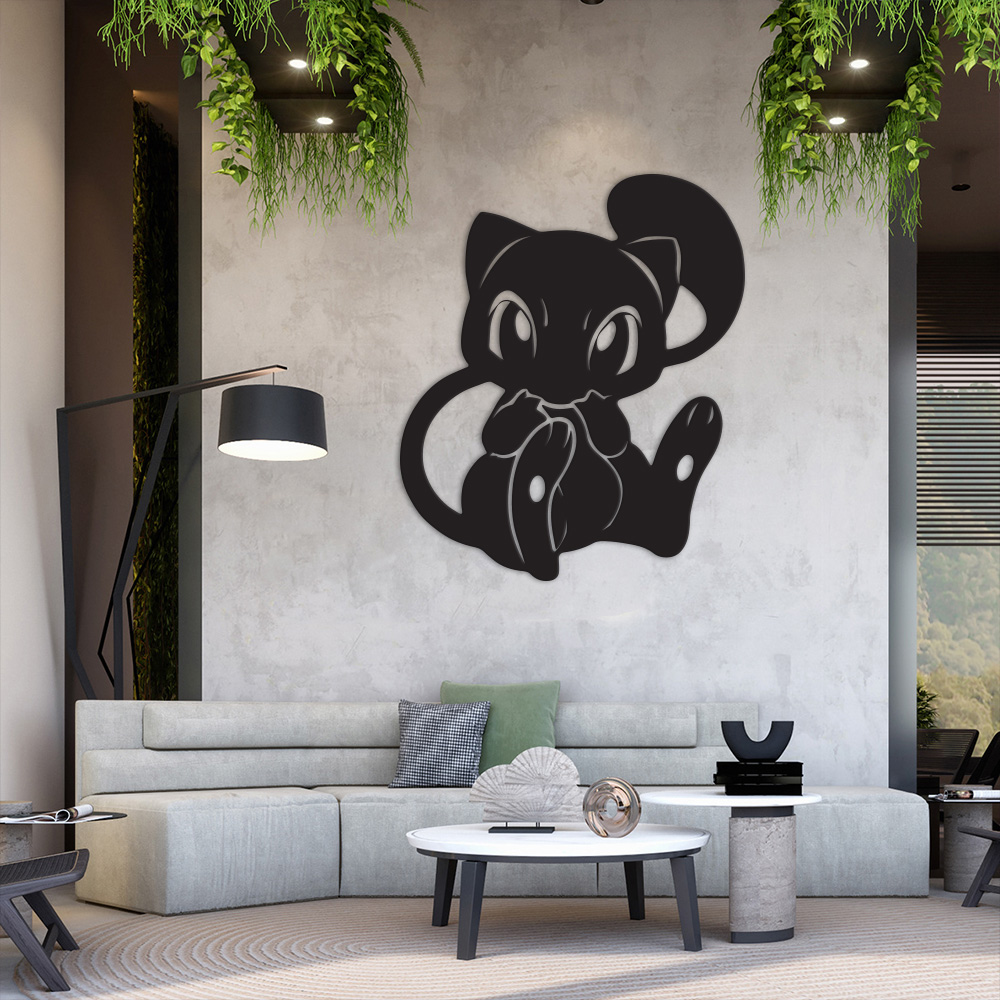 Mew Pokemon Metal Sign