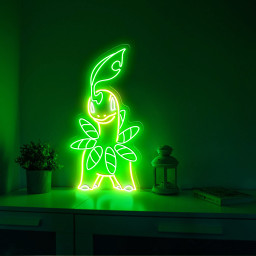 Bayleef Pokemon Neon Sign