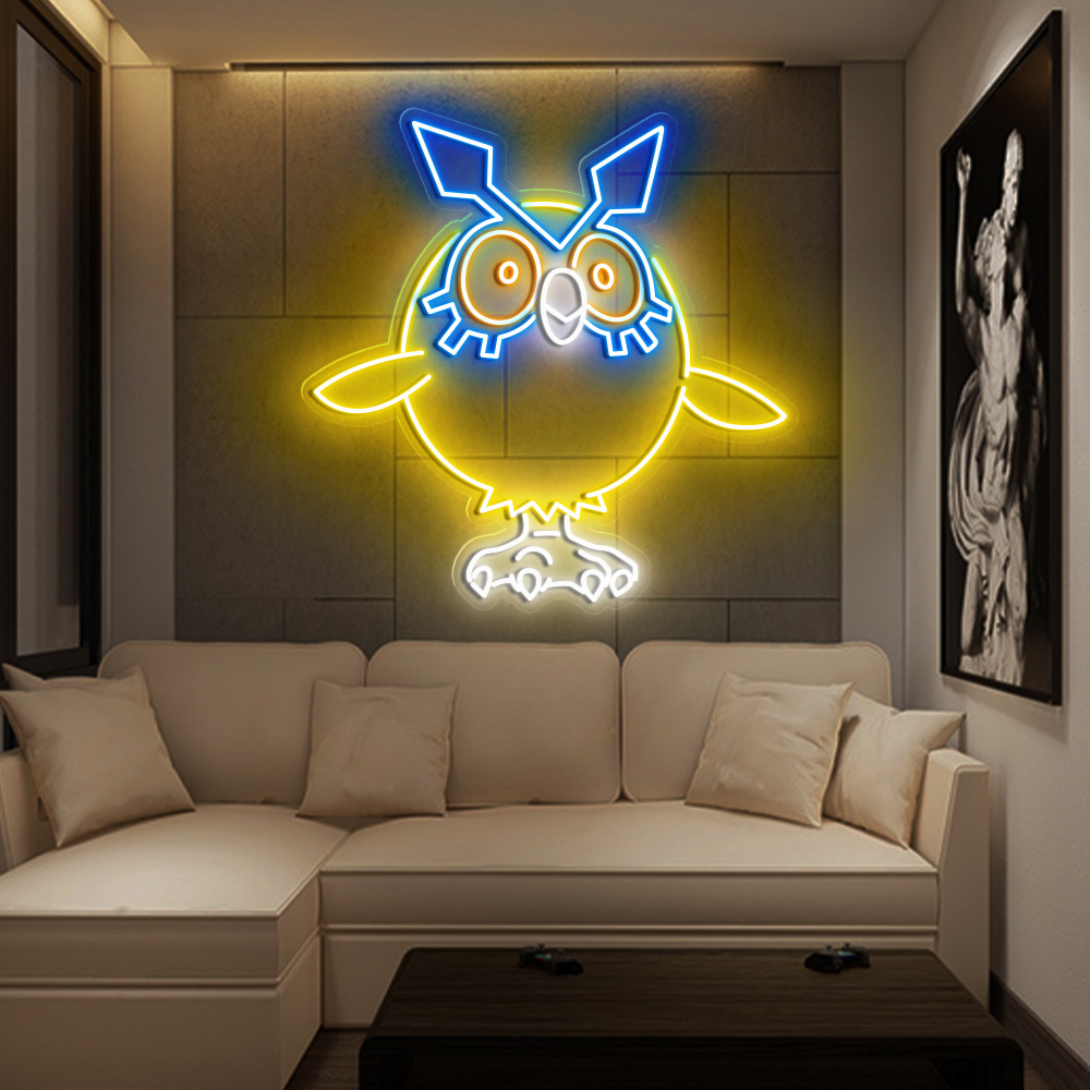 Pokemon Hoothoot Neon Sign