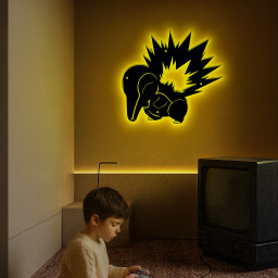 Cyndaquil Pokemon Metal Sign