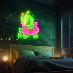 Meganium Pokemon UV Sign