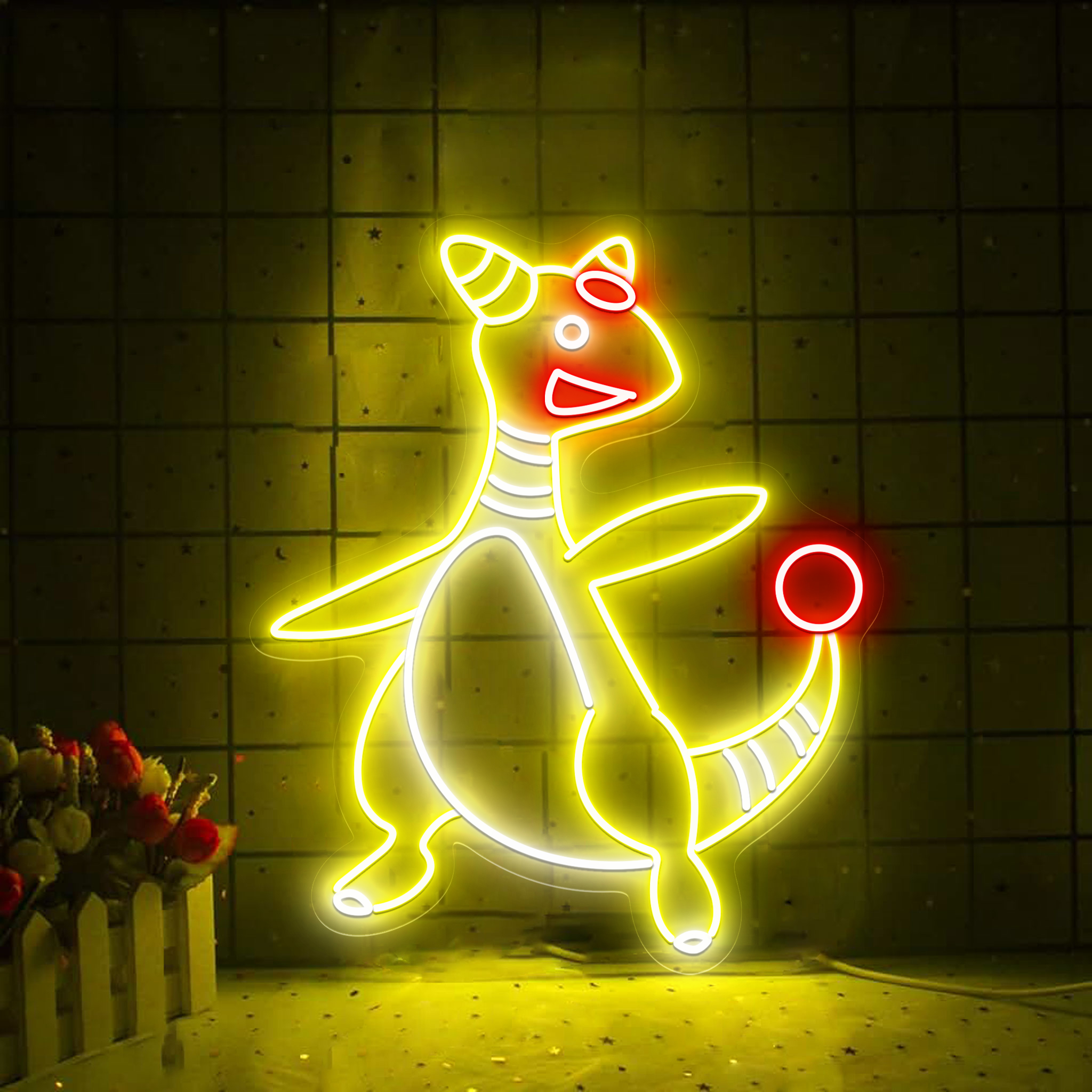 Ampharos Pokemon Neon Sign