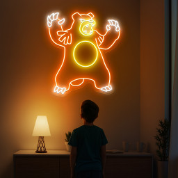 Pokemon Ursaring Neon Sign