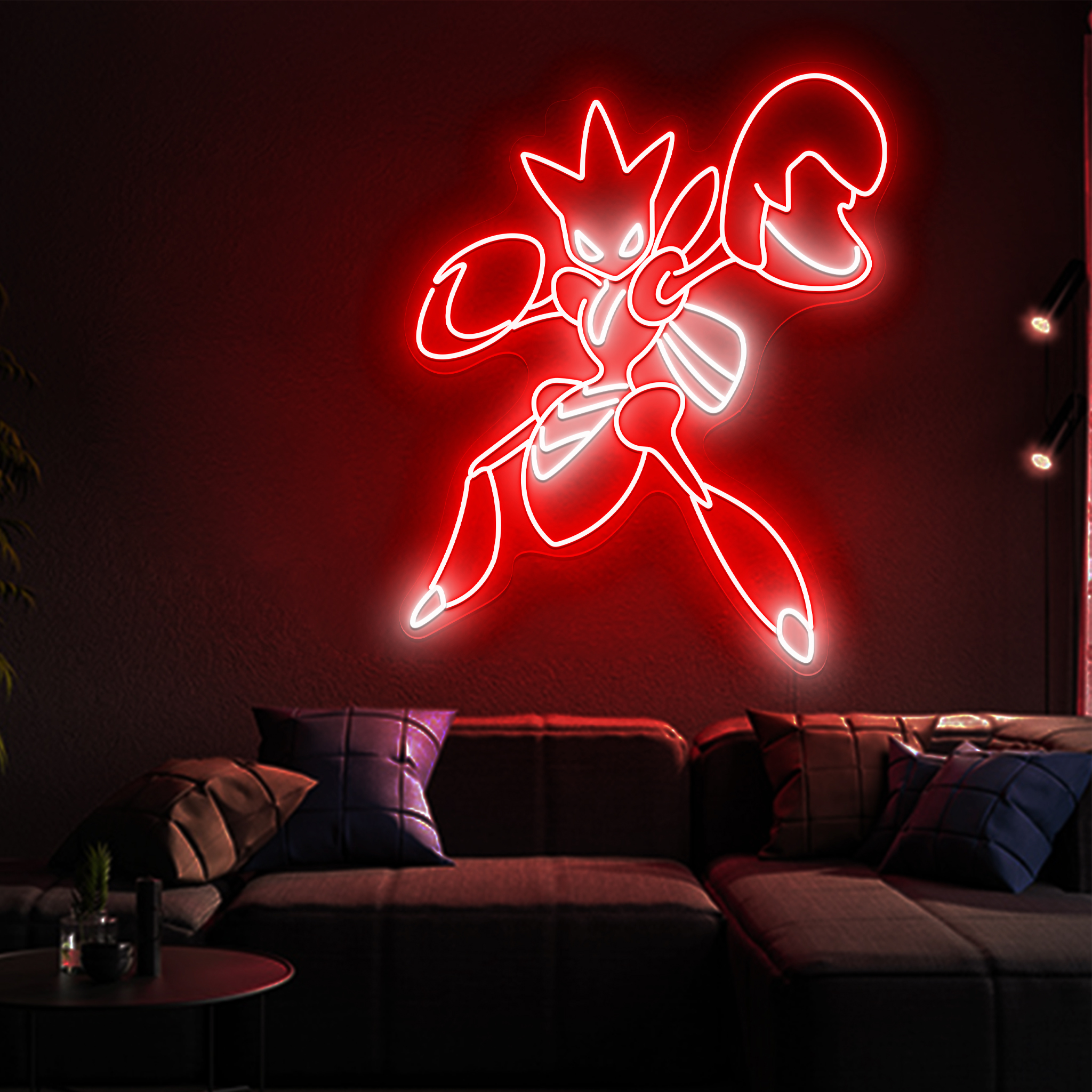 Scizor Pokemon Neon Sign