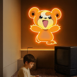 Pokemon Teddiursa UV Sign