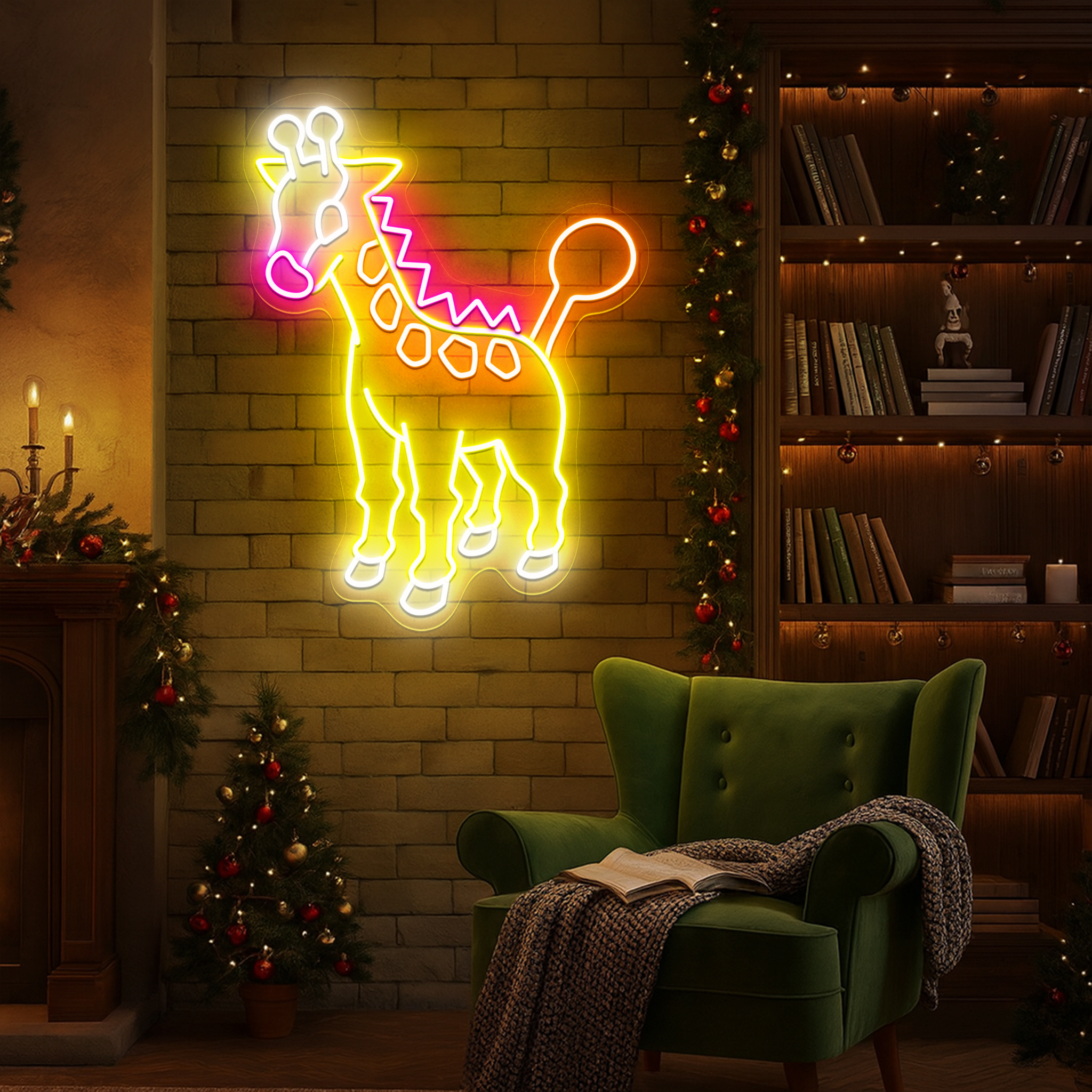Girafarig Pokemon Neon Signs