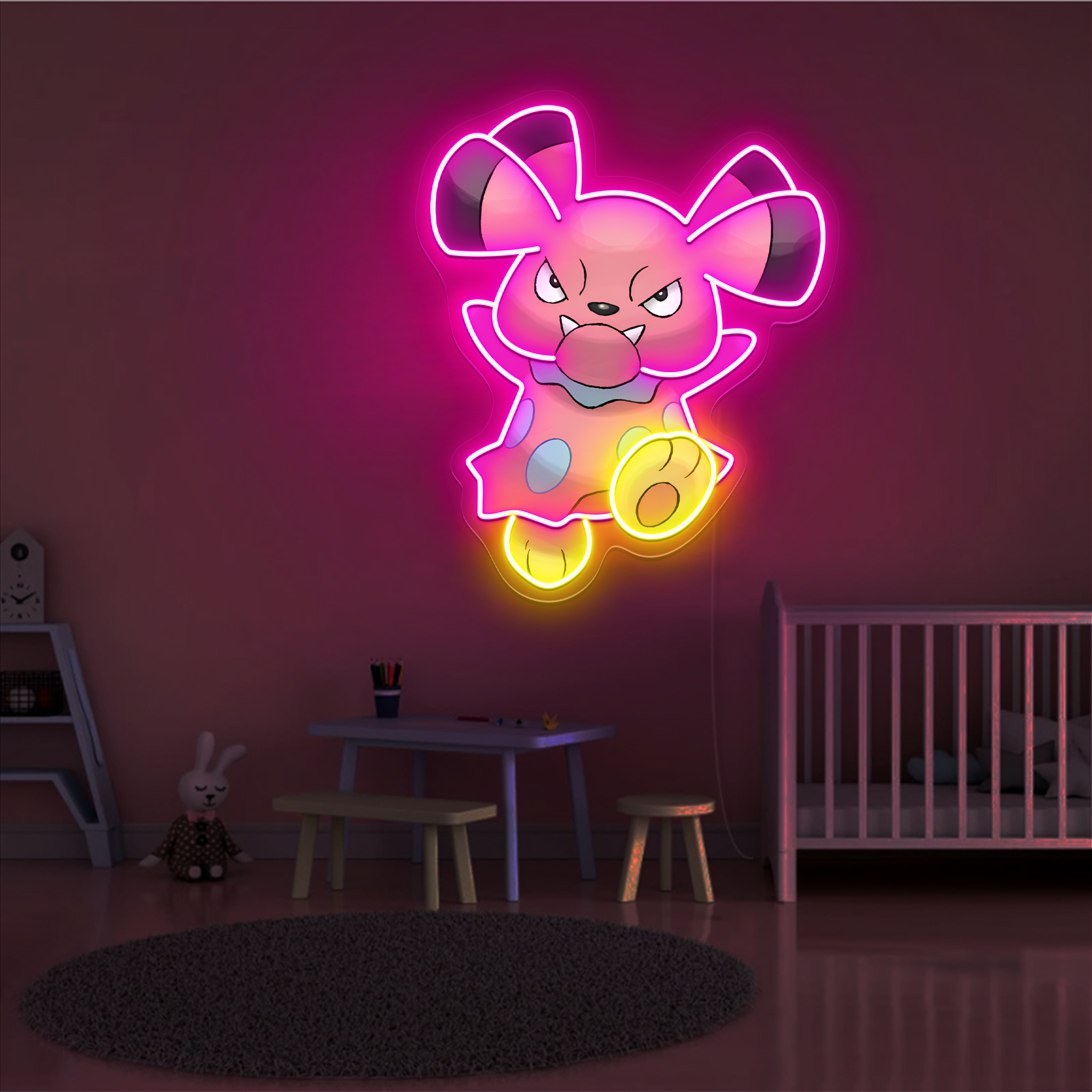 Snubbull Pokemon UV Sign