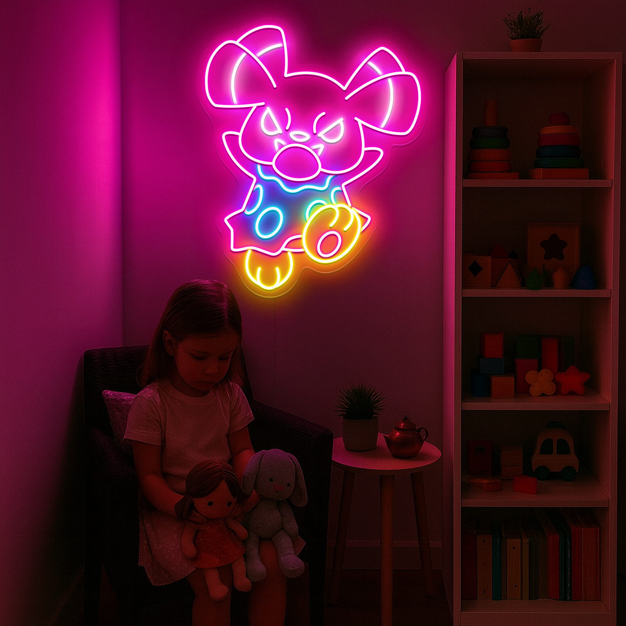 Snubbull Pokemon Neon Signs