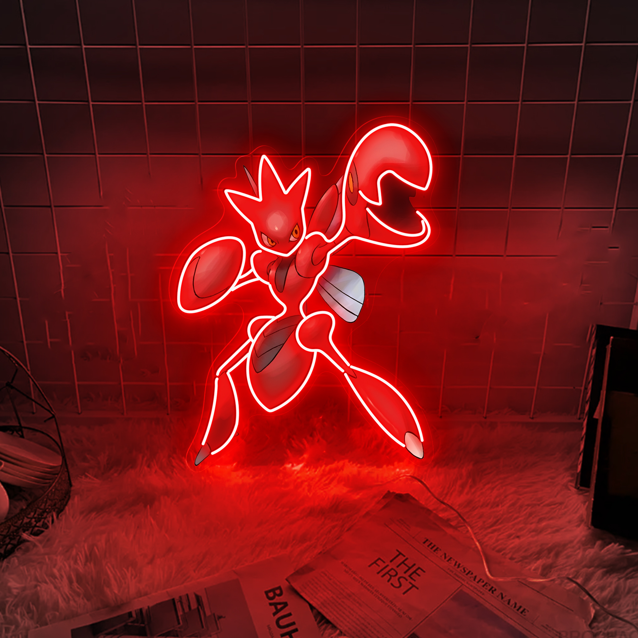 Scizor Pokemon UV Sign