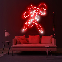 Scizor Pokemon Neon Sign