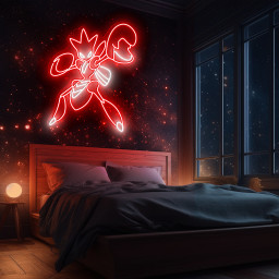 Scizor Pokemon Neon Sign