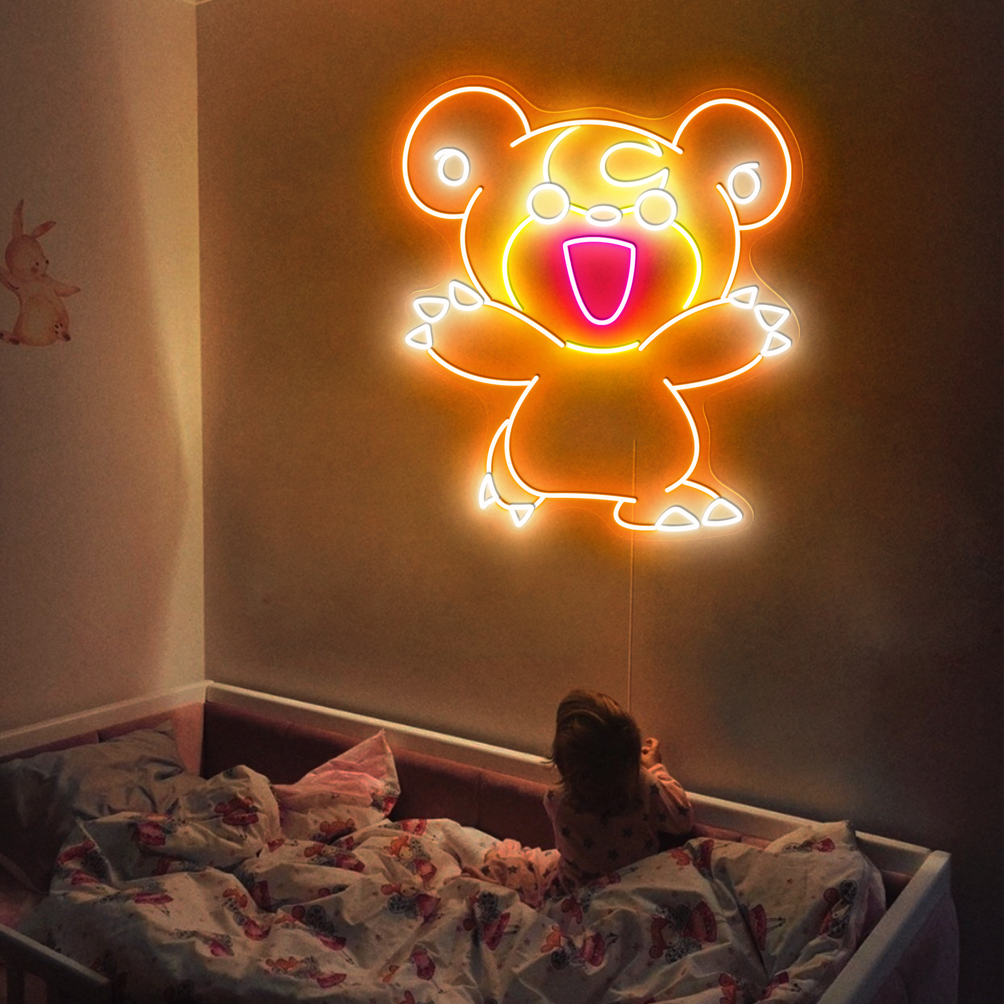 Pokemon Teddiursa Neon Sign