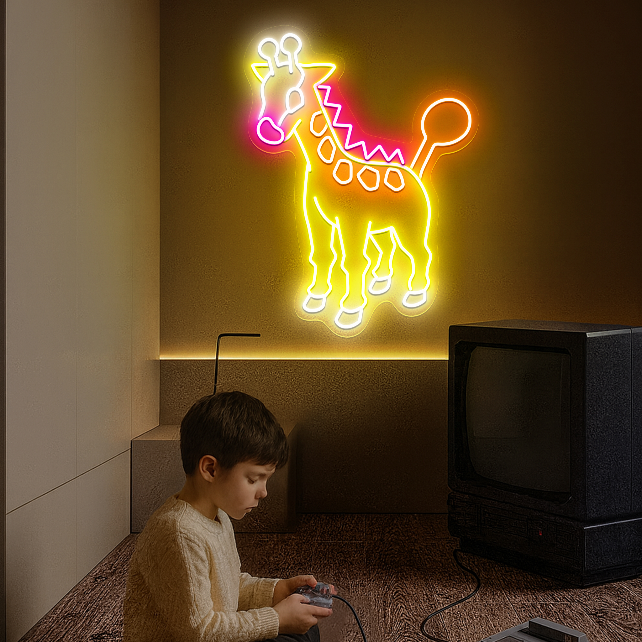 Girafarig Pokemon Neon Signs