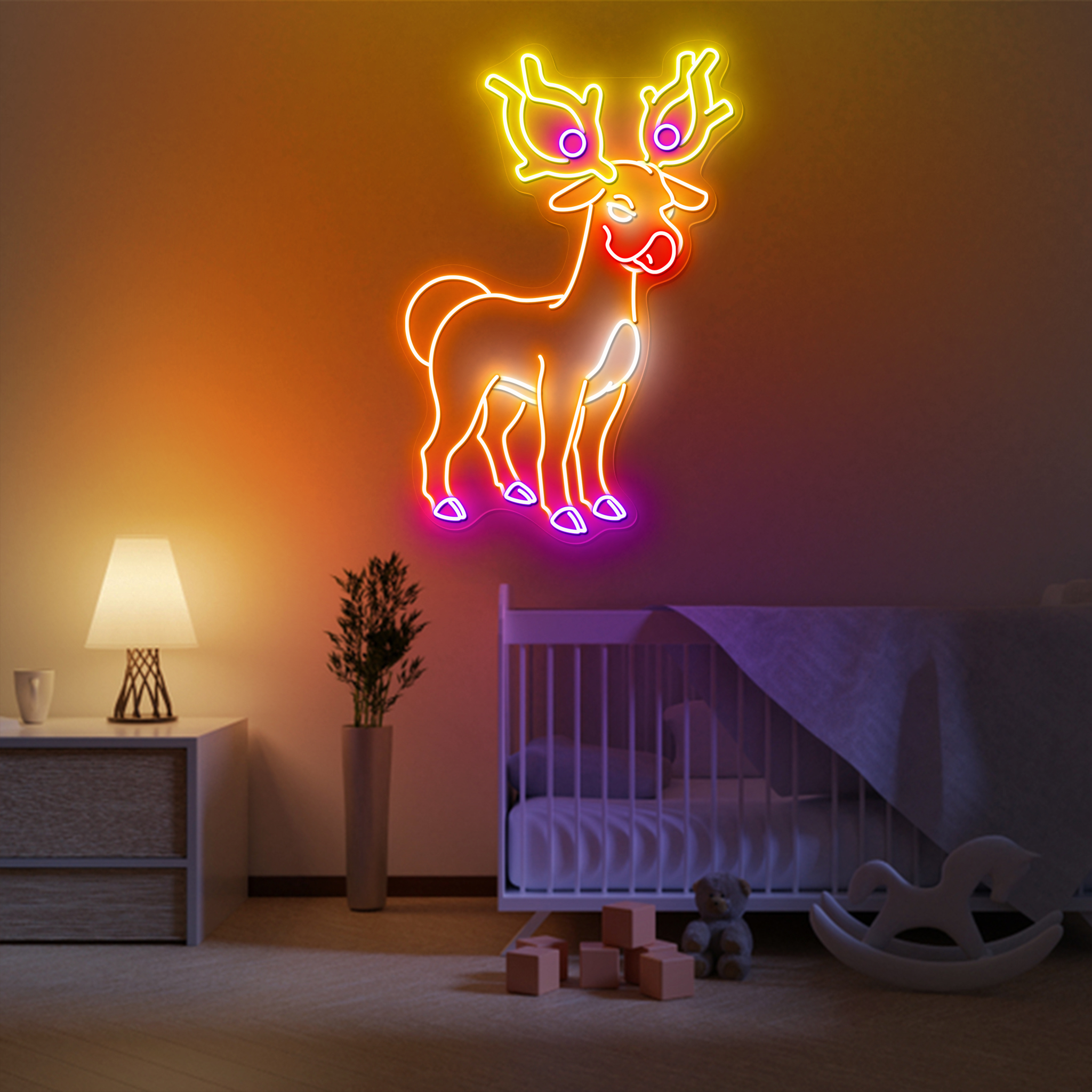 Pokemon Stantler Neon Signs