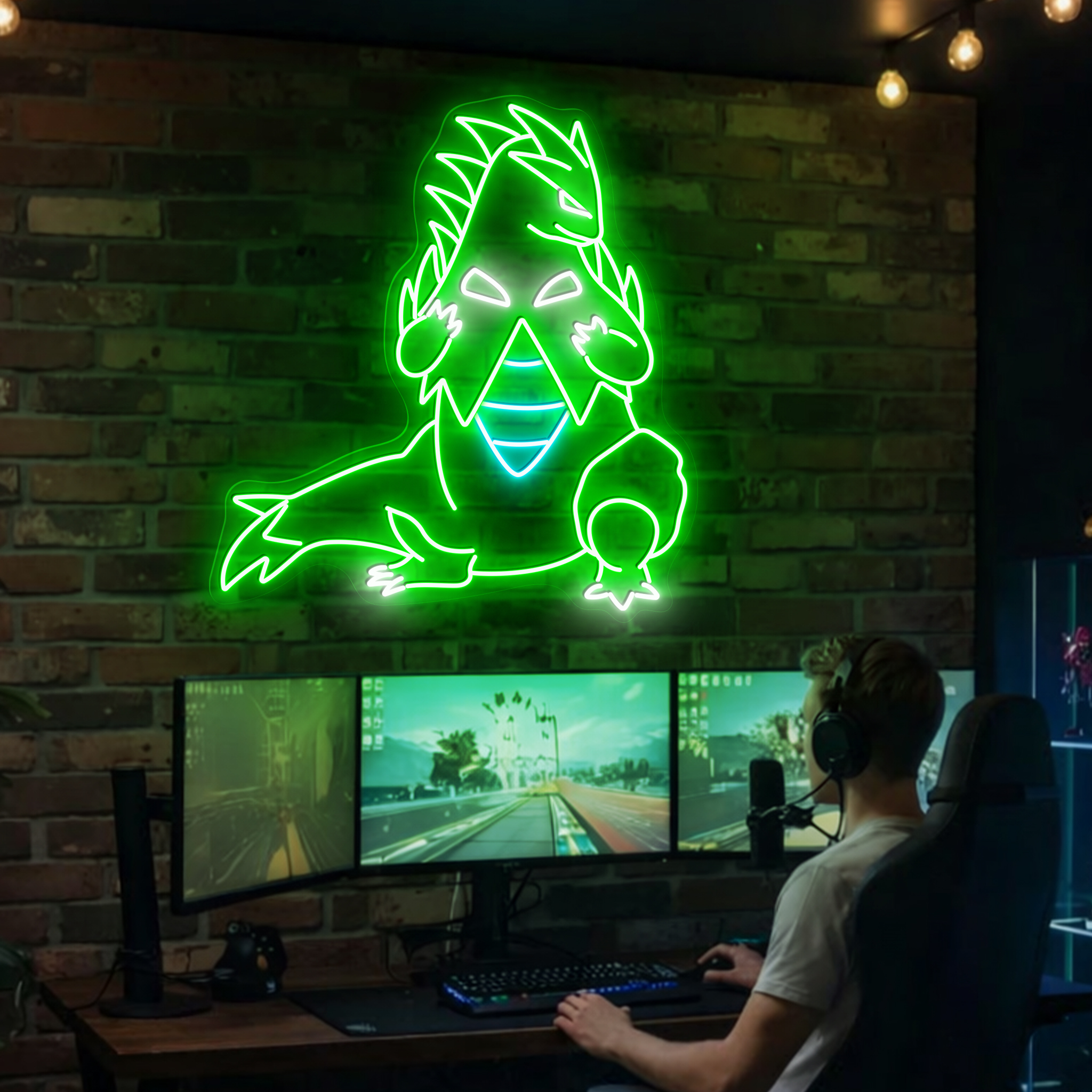 Tyranitar Pokemon Neon Sign