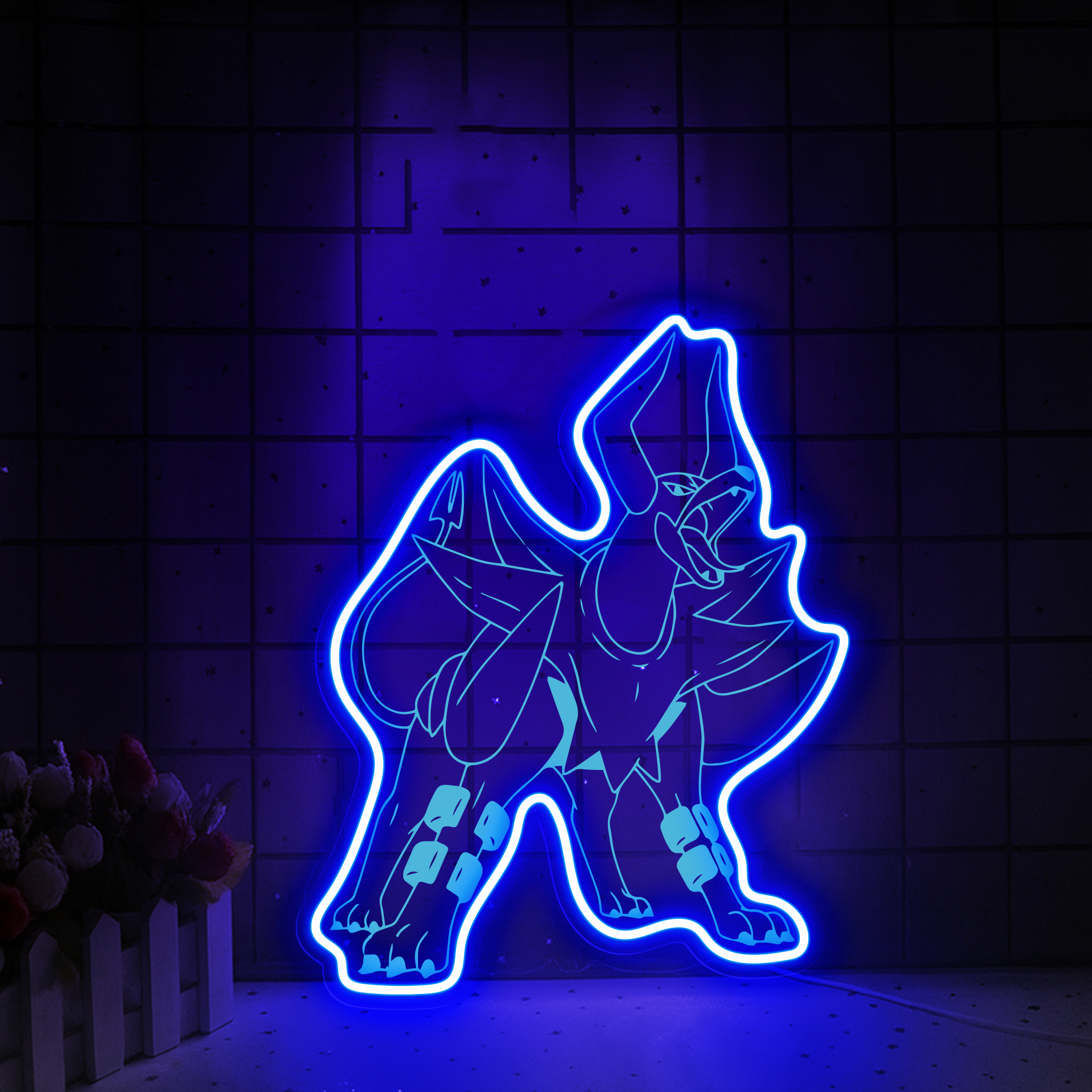 Pokemon Mega Houndoom Laser Sign