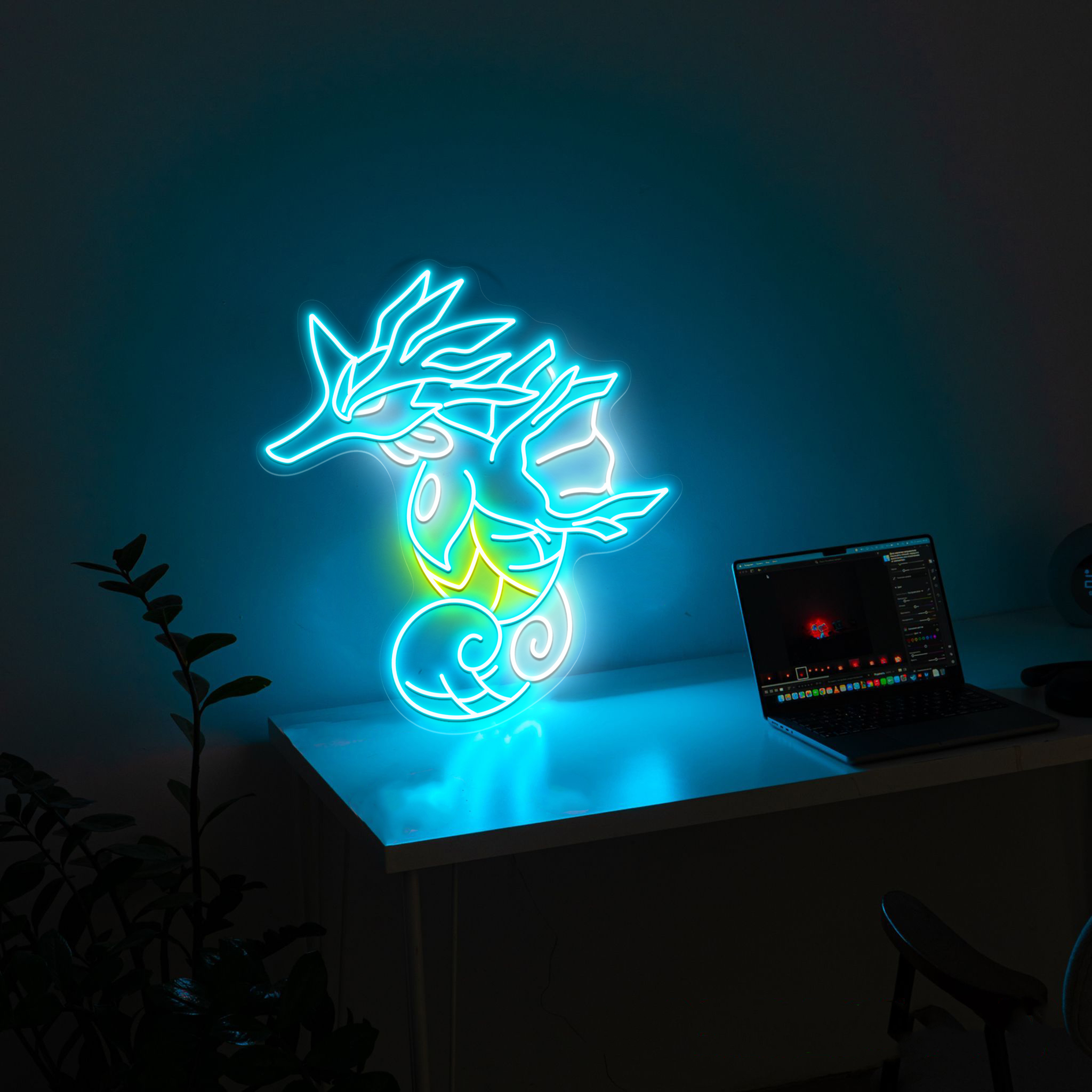 Mega Kingdra Pokemon Neon Signs