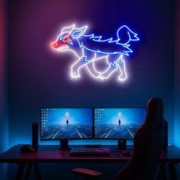 Pokemon Mightyena Neon Sign