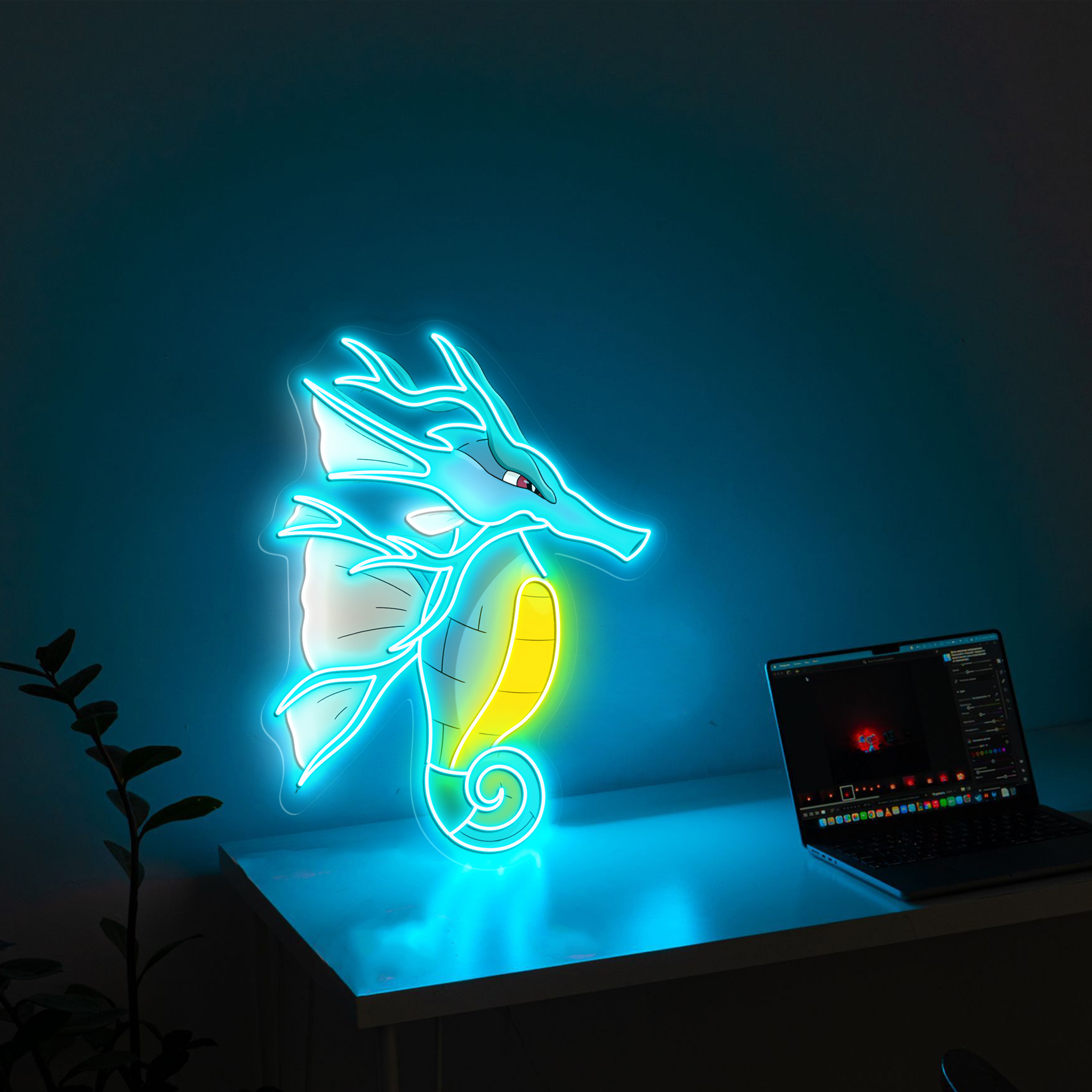 Mega Kingdra Pokemon UV Sign