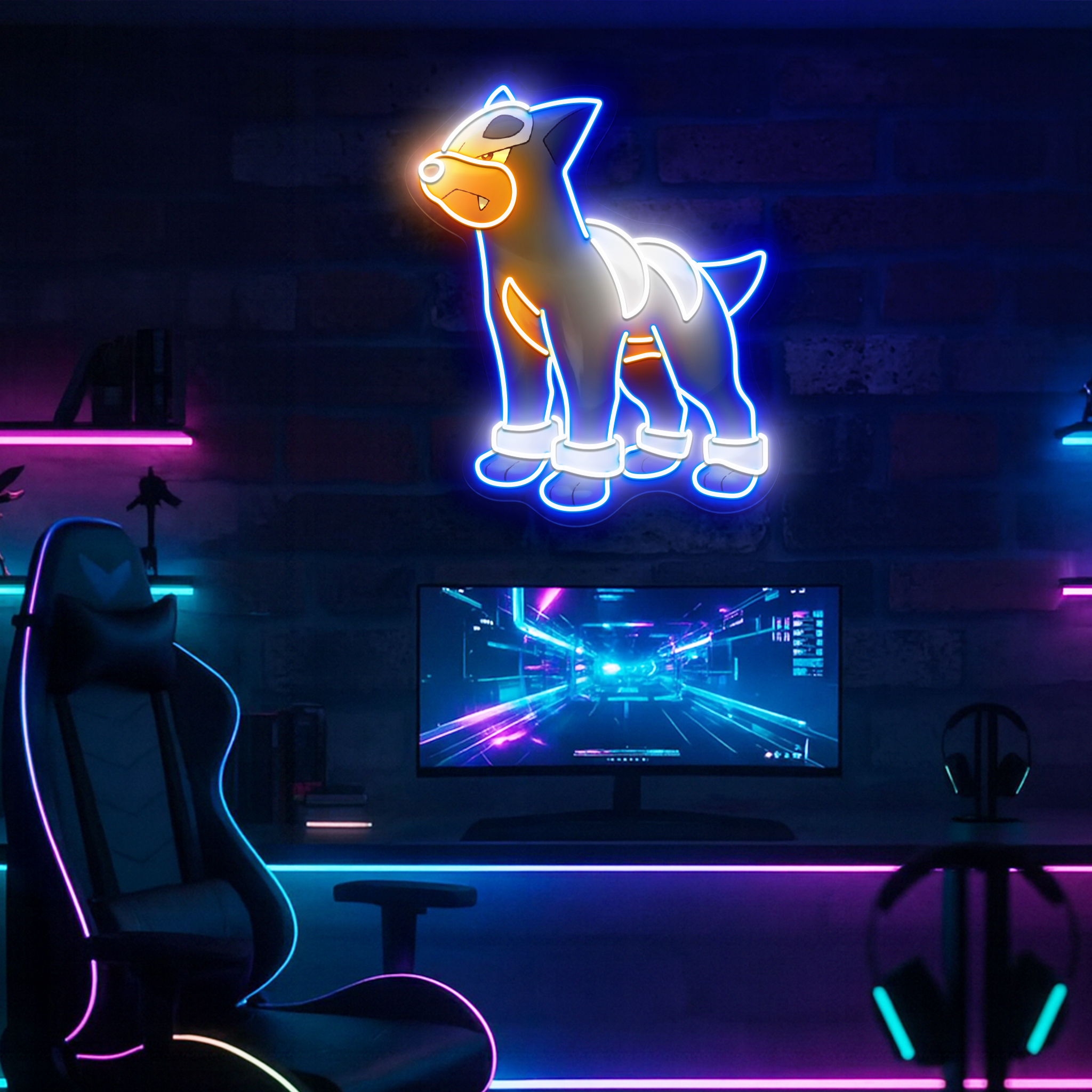 Pokemon Houndour UV Sign
