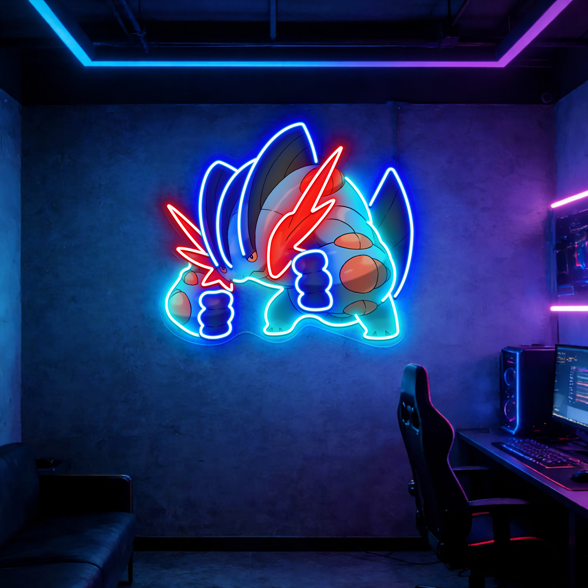 Swampert Pokemon UV Sign