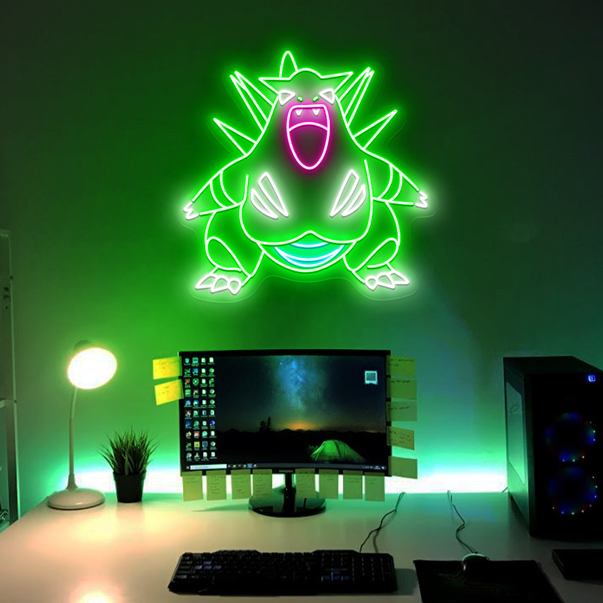 Pokemon Tyranitar Neon Sign