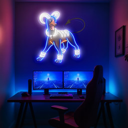 Houndoom Pokemon UV Sign