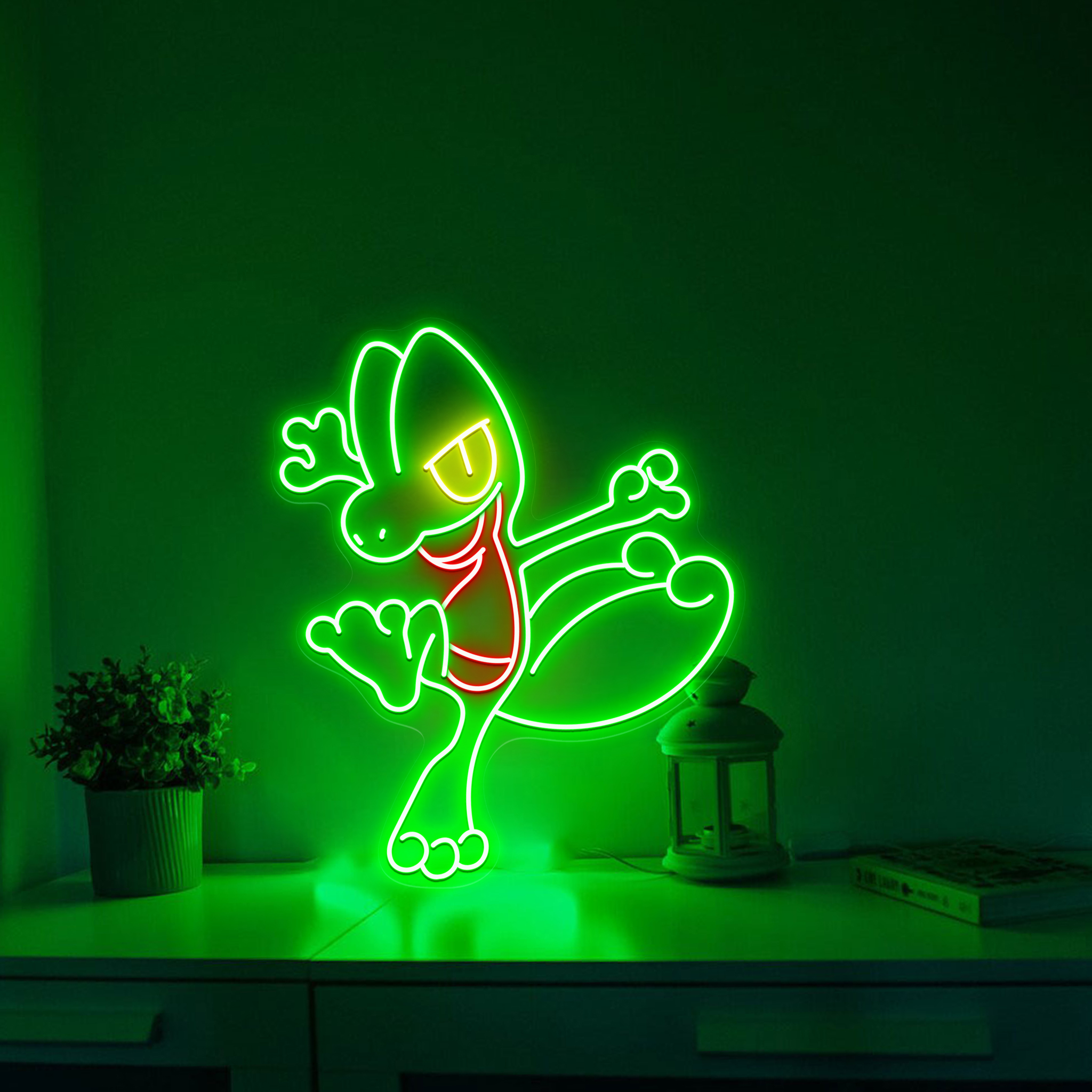 Treecko Pokemon Neon Sign