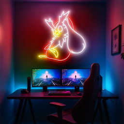 Delibird Pokemon Neon Sign