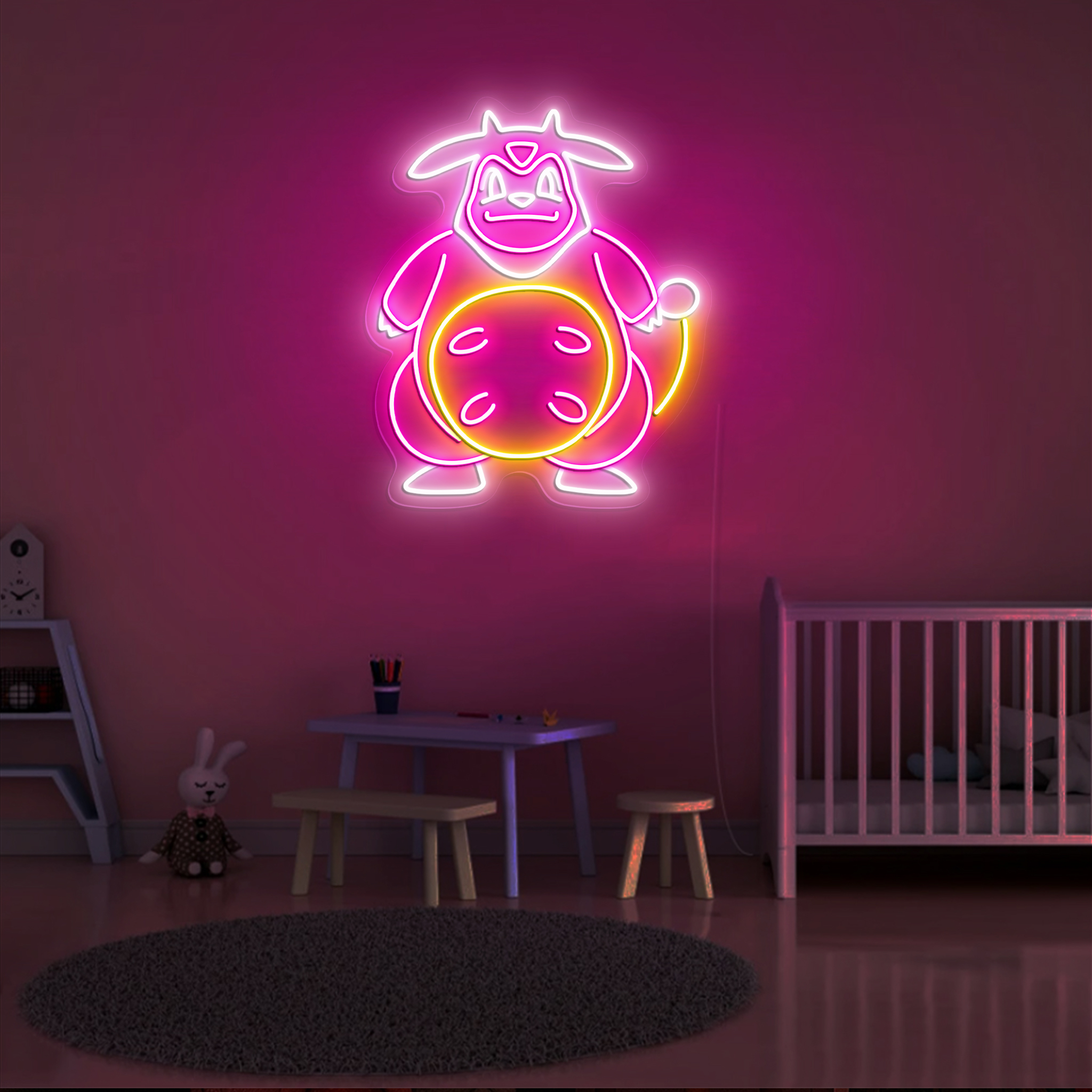 Miltank Pokemon Neon Signs