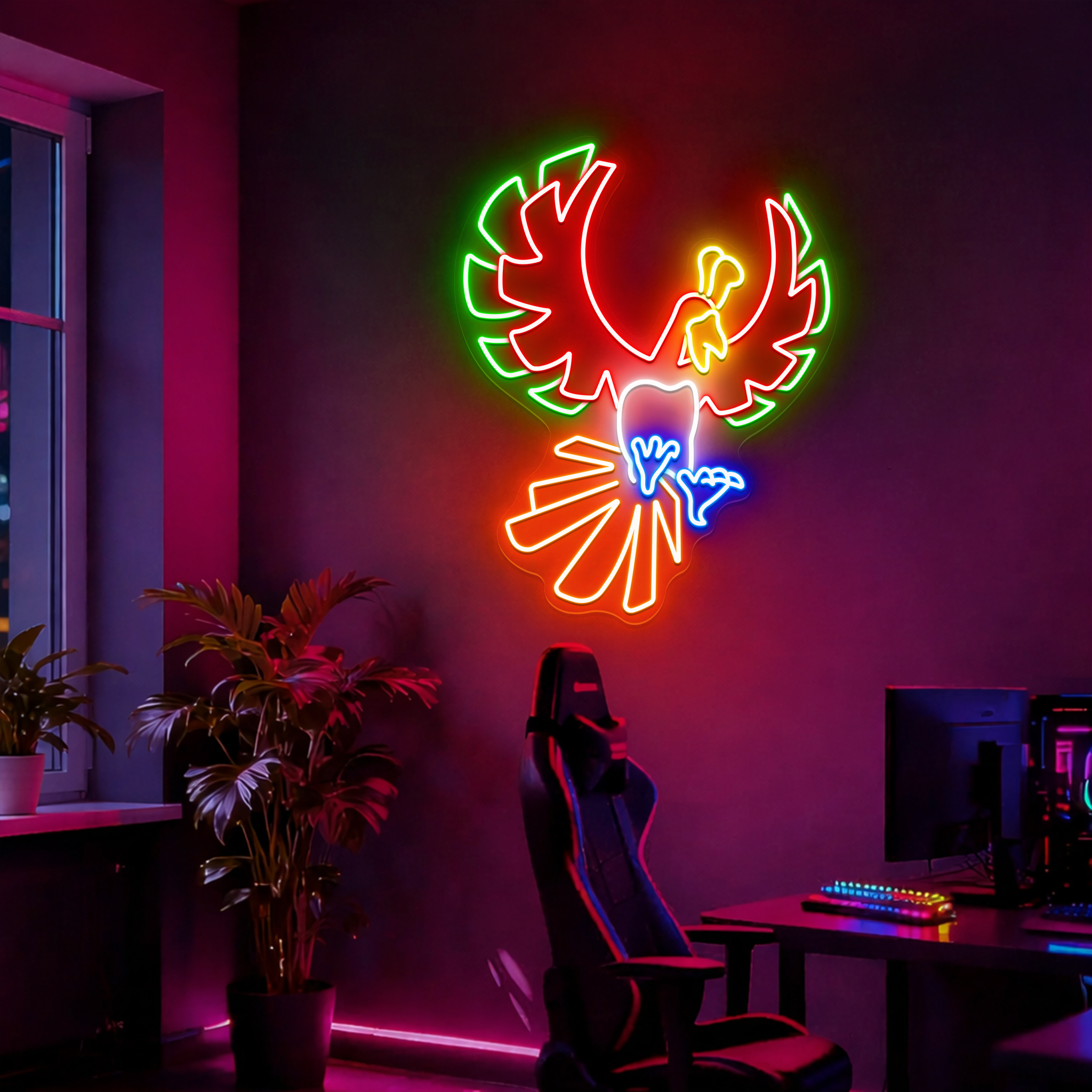 Ho-oh Pokemon Neon Sign