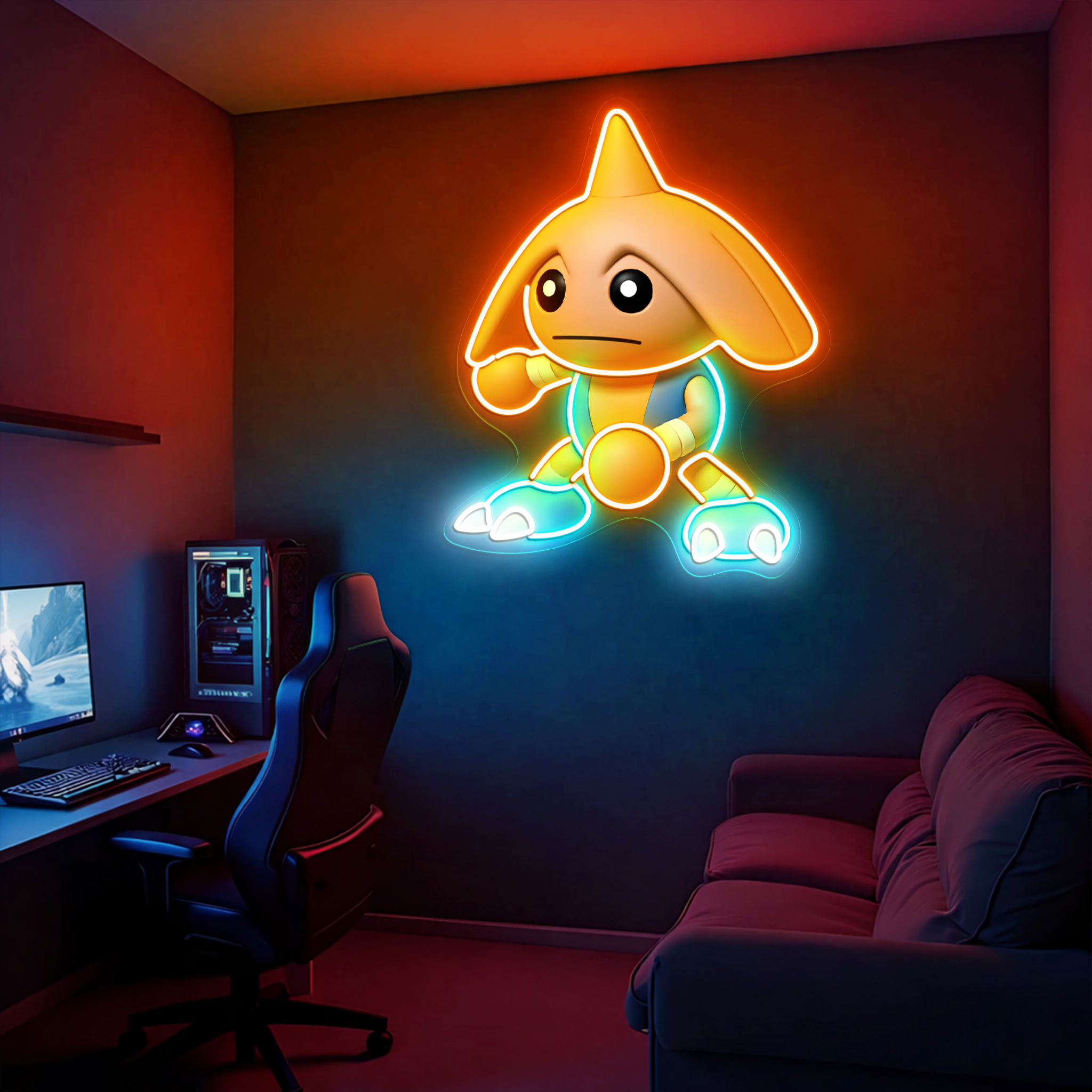 Hitmontop Pokemon UV Sign