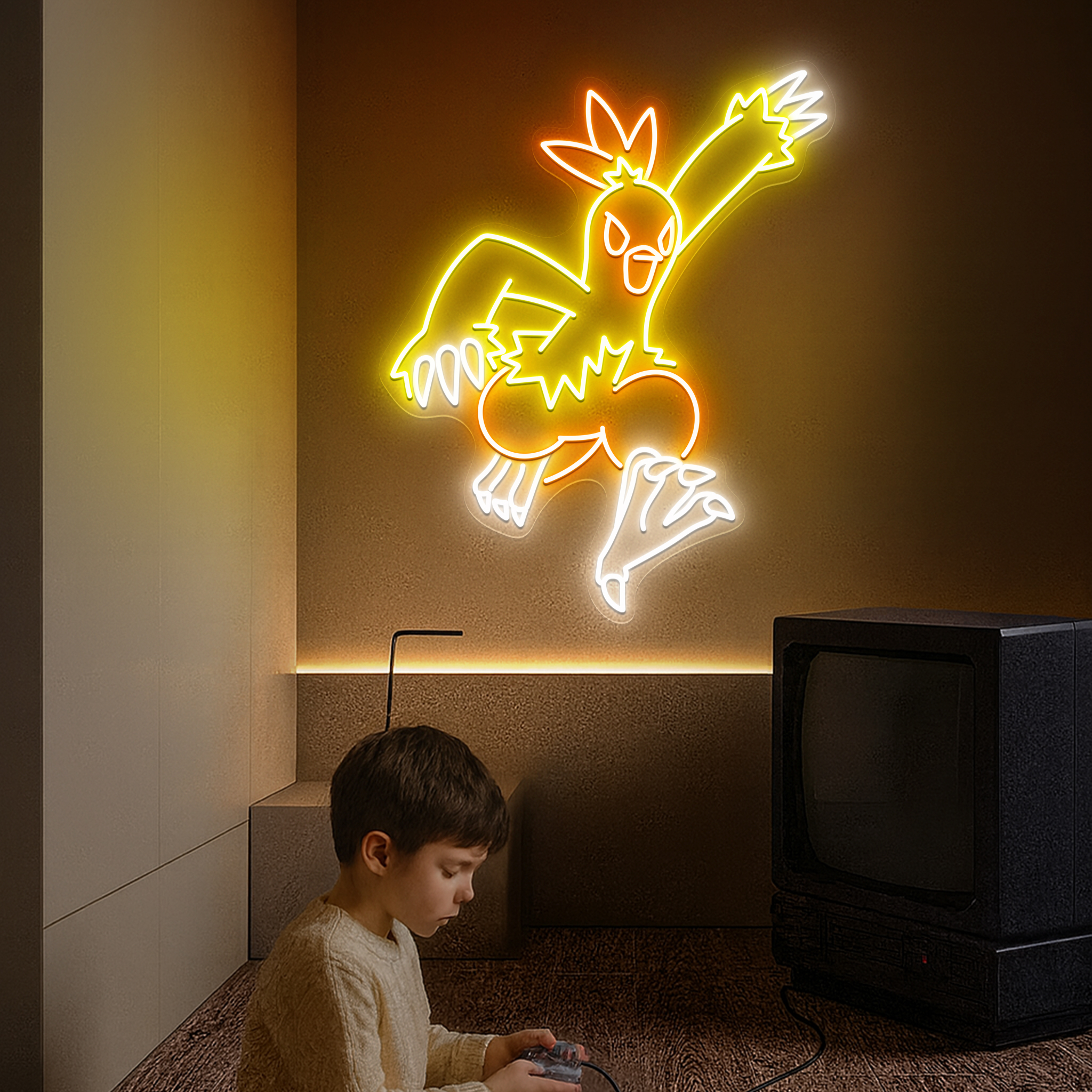 Pokemon Combusken Neon Signs